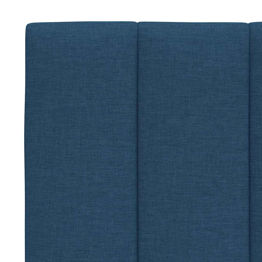 vidaXL Bettgestell ohne Matratze "Hanko" Blau 90x190 cm Stoff