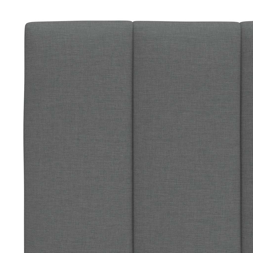vidaXL Bettgestell ohne Matratze "Hanko" Dunkelgrau 90x200 cm Stoff