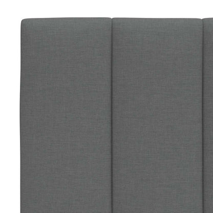 vidaXL Bettgestell ohne Matratze "Hanko" Dunkelgrau 90x200 cm Stoff