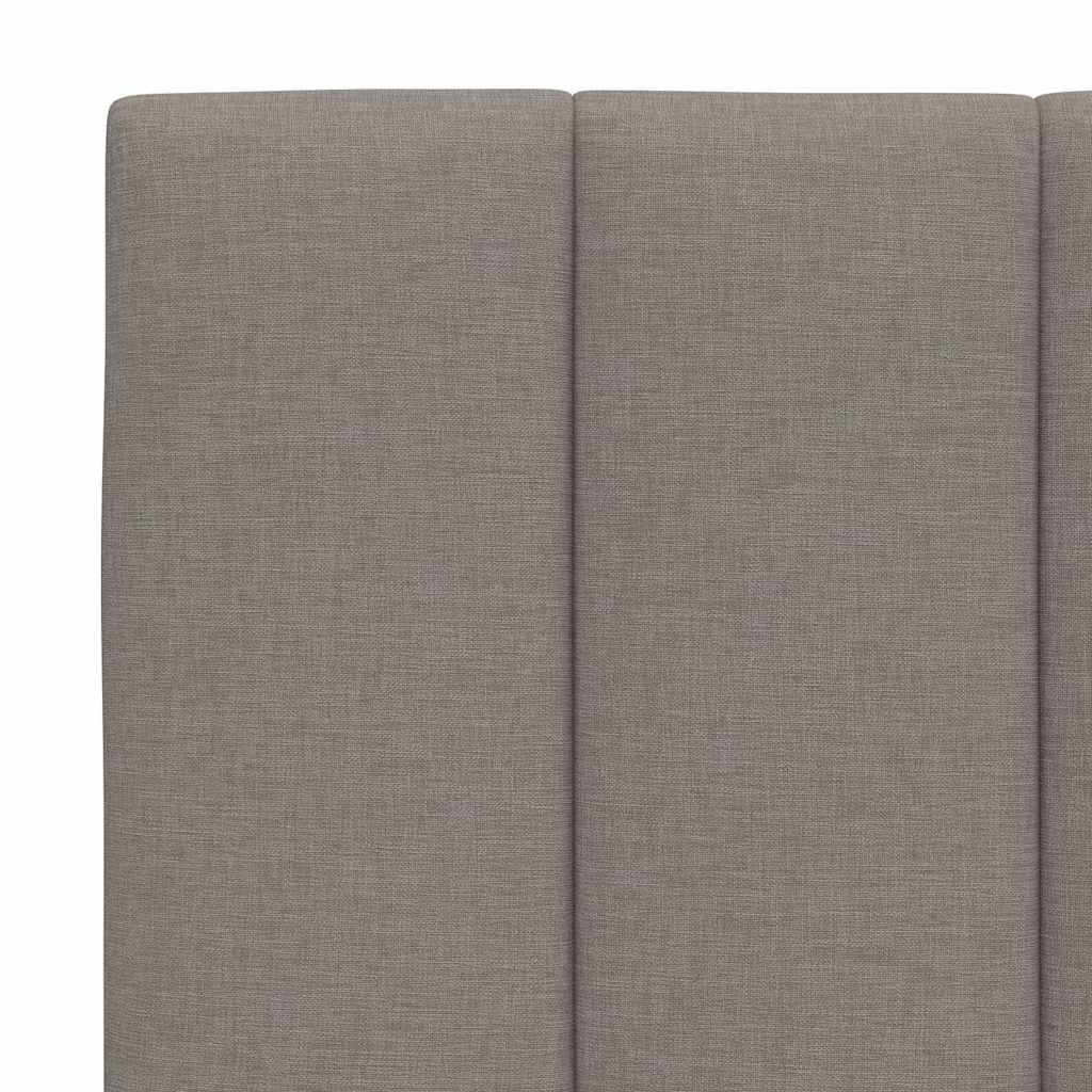 vidaXL Cadre de lit sans matelas « Hanko » Taupe 100x200 cm Tissu