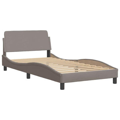 vidaXL Cadre de lit sans matelas « Hanko » Taupe 100x200 cm Tissu