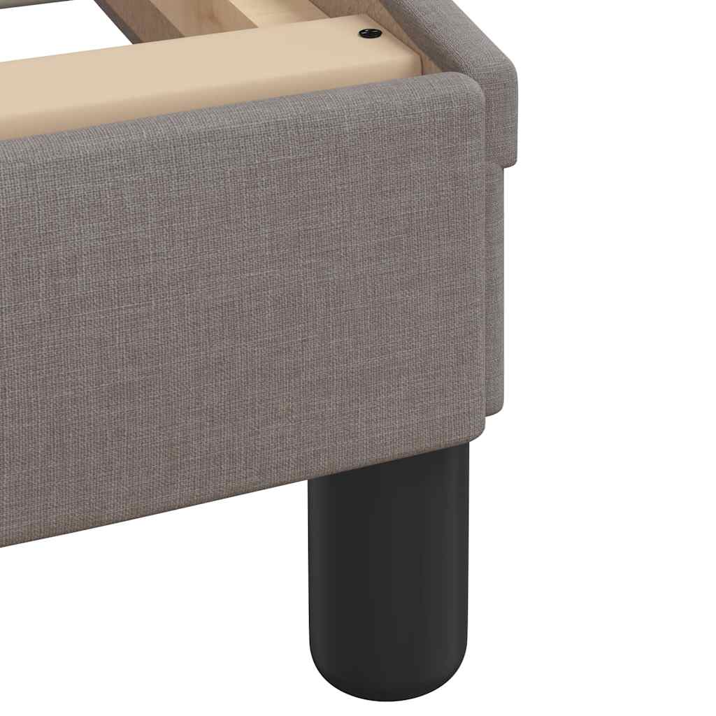 vidaXL Cadre de lit sans matelas « Hanko » Taupe 100x200 cm Tissu