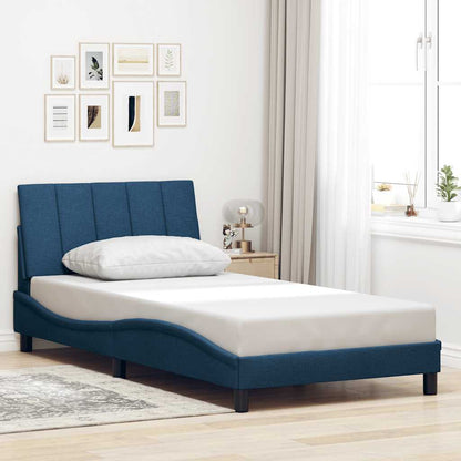 vidaXL Bettgestell ohne Matratze "Hanko" Blau 100x200 cm Stoff