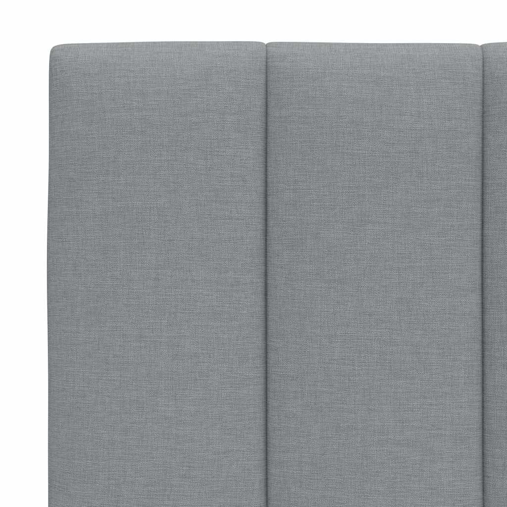 vidaXL Bettgestell ohne Matratze "Hanko" Hellgrau 120x200 cm Stoff