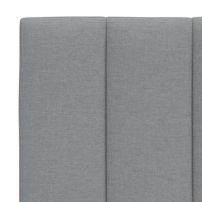 vidaXL Bettgestell ohne Matratze "Hanko" Hellgrau 120x200 cm Stoff