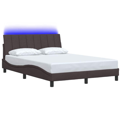 vidaXL Bettgestell ohne Matratze "Hanko" Dunkelbraun 120x200 cm Stoff