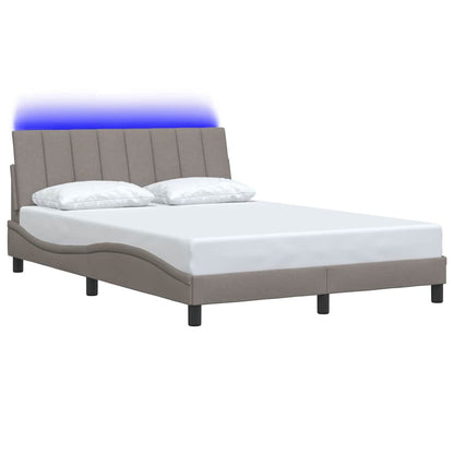 vidaXL Cadre de lit sans matelas "Hanko" Taupe 120x200 cm Tissu