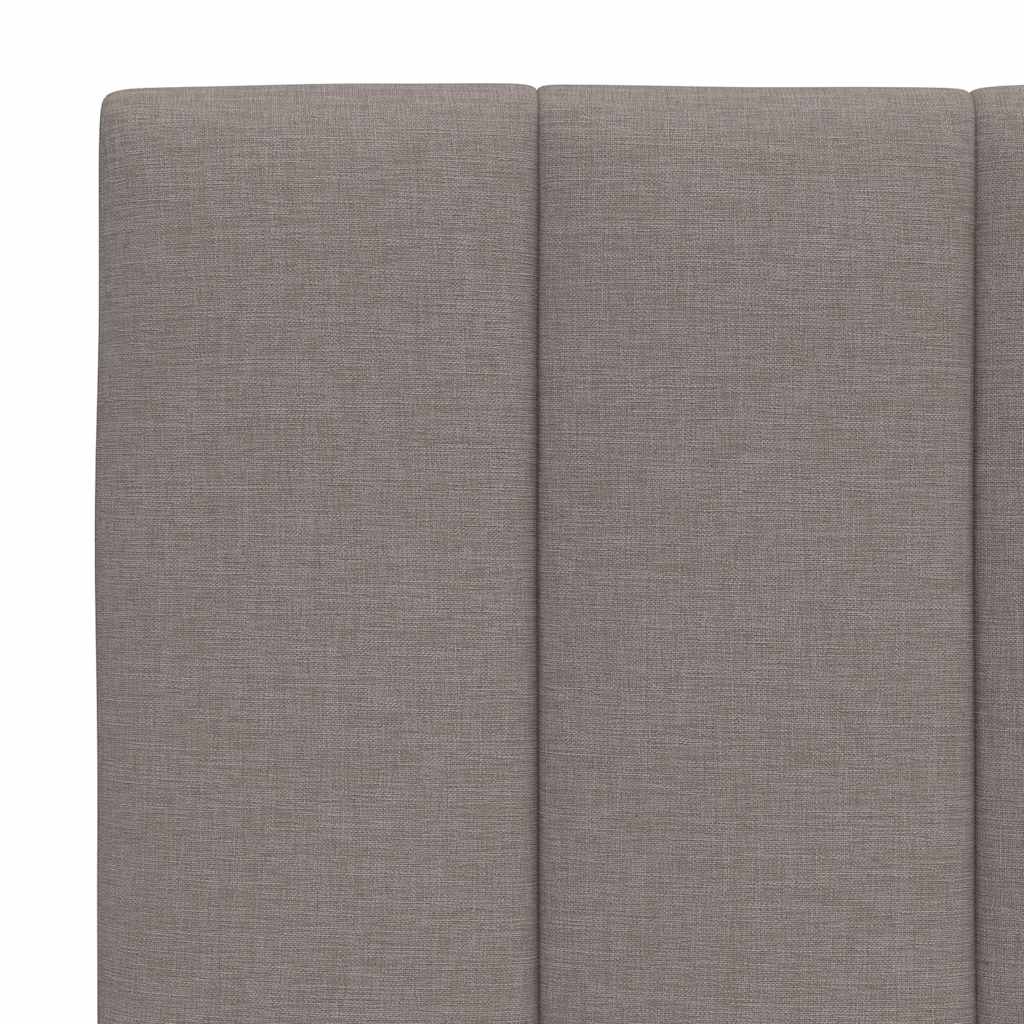 vidaXL Cadre de lit sans matelas "Hanko" Taupe 120x200 cm Tissu