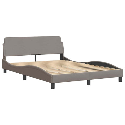 vidaXL Cadre de lit sans matelas "Hanko" Taupe 120x200 cm Tissu