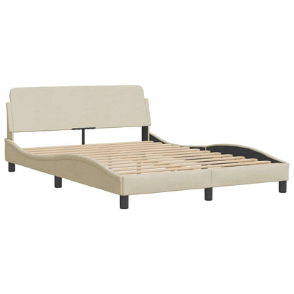 vidaXL Bettgestell ohne Matratze "Hanko" Creme 120x200 cm Stoff
