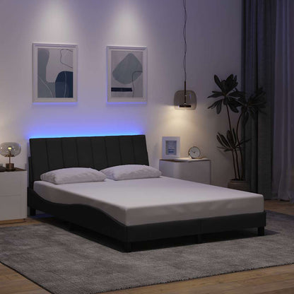 vidaXL Bettgestell ohne Matratze "Hanko" Dunkelgrau 140x190 cm Stoff