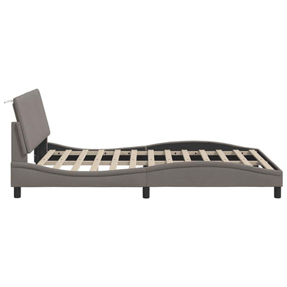 vidaXL Bettgestell ohne Matratze "Hanko" Taupe 140x190 cm Stoff