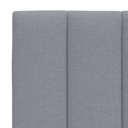 vidaXL Bettgestell ohne Matratze "Hanko" Hellgrau 140x200 cm Stoff