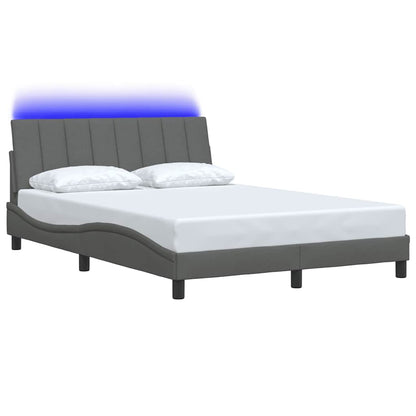 vidaXL Bettgestell ohne Matratze "Hanko" Dunkelgrau 140x200 cm Stoff
