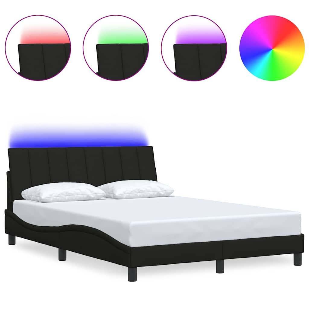 vidaXL Bettgestell ohne Matratze "Hanko" Schwarz 140x200 cm Stoff