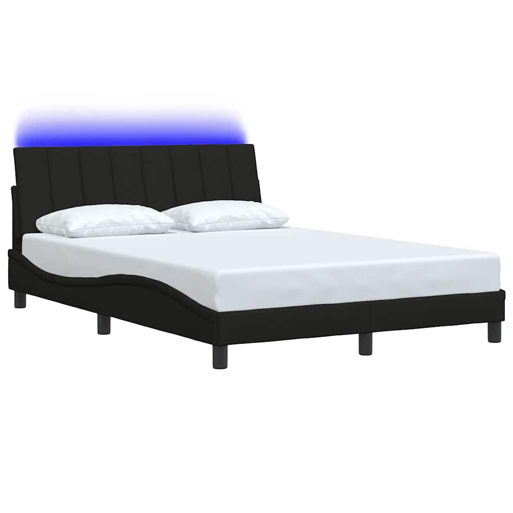 vidaXL Bettgestell ohne Matratze "Hanko" Schwarz 140x200 cm Stoff