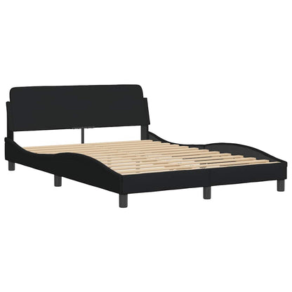 vidaXL Bettgestell ohne Matratze "Hanko" Schwarz 140x200 cm Stoff