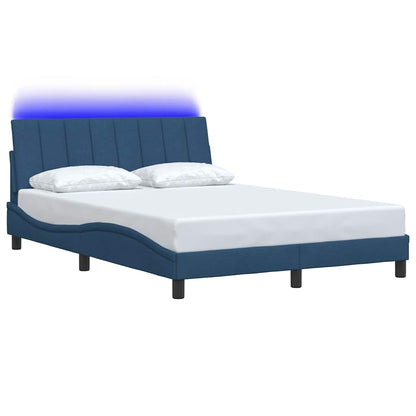 vidaXL Bettgestell ohne Matratze "Hanko" Blau 140x200 cm Stoff
