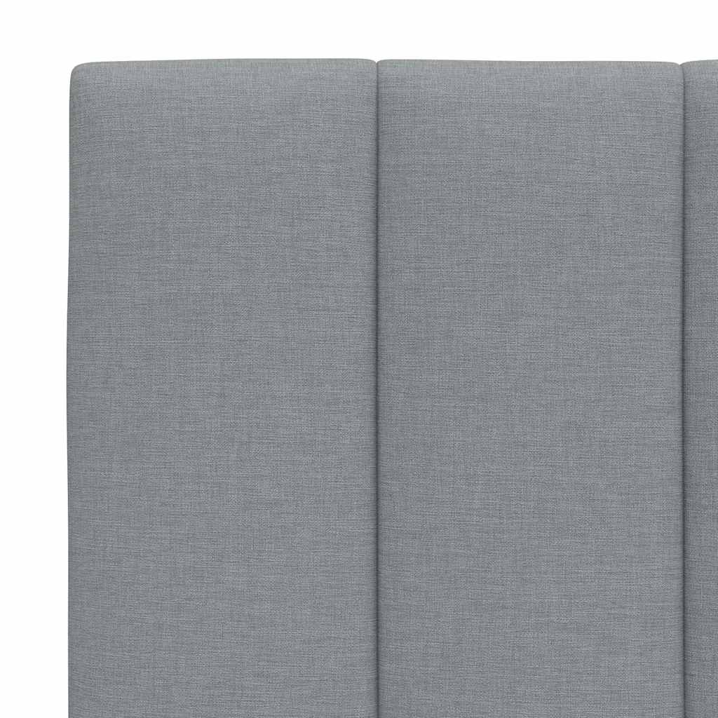 vidaXL Bettgestell ohne Matratze "Hanko" Hellgrau 160x200 cm Stoff