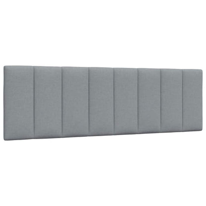 vidaXL Bettgestell ohne Matratze "Hanko" Hellgrau 160x200 cm Stoff