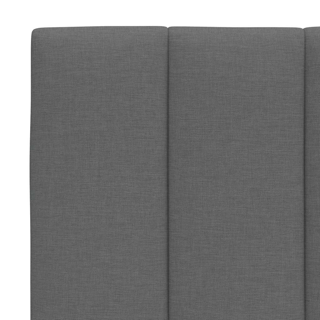 vidaXL Bettgestell ohne Matratze "Hanko" Dunkelgrau 160x200 cm Stoff