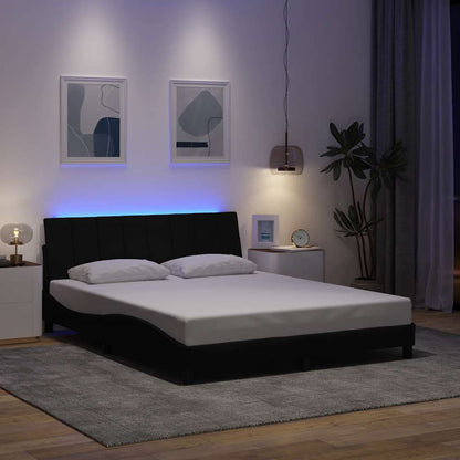 vidaXL Bettgestell ohne Matratze "Hanko" Schwarz 160x200 cm Stoff