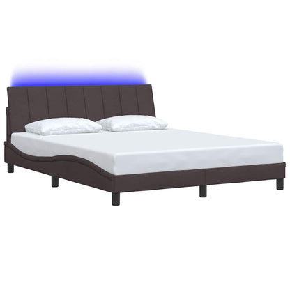vidaXL Bettgestell ohne Matratze "Hanko" Dunkelbraun 160x200 cm Stoff