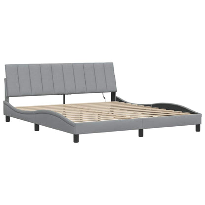 vidaXL Bettgestell ohne Matratze "Hanko" Hellgrau 180x200 cm Stoff