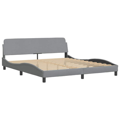 vidaXL Bettgestell ohne Matratze "Hanko" Hellgrau 180x200 cm Stoff