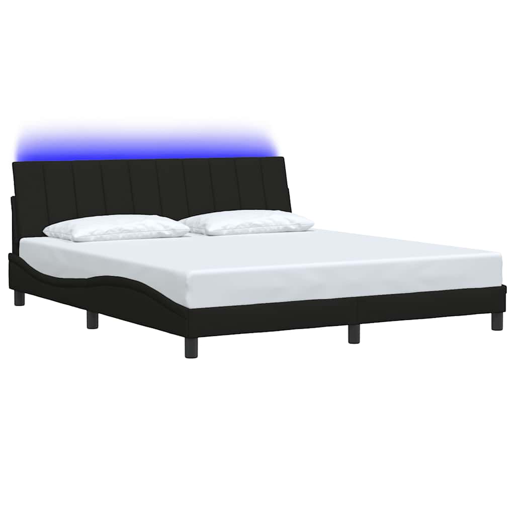 vidaXL Bettgestell ohne Matratze "Hanko" Schwarz 180x200 cm Stoff