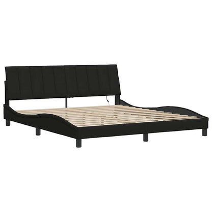 vidaXL Bettgestell ohne Matratze "Hanko" Schwarz 180x200 cm Stoff