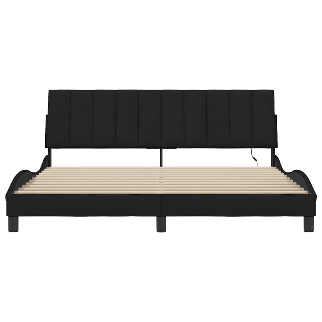 vidaXL Bettgestell ohne Matratze "Hanko" Schwarz 180x200 cm Stoff