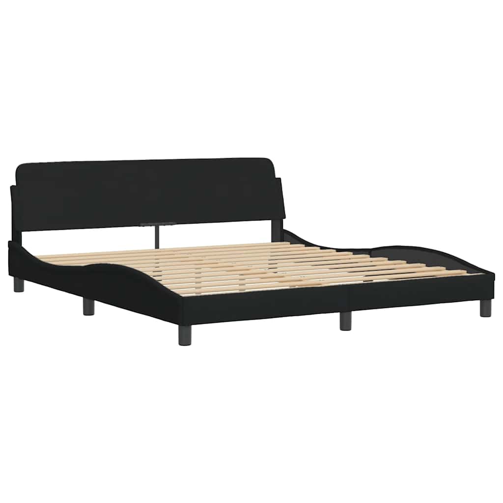 vidaXL Bettgestell ohne Matratze "Hanko" Schwarz 180x200 cm Stoff