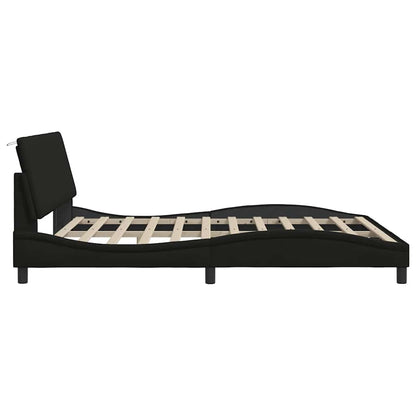 vidaXL Bettgestell ohne Matratze "Hanko" Schwarz 180x200 cm Stoff