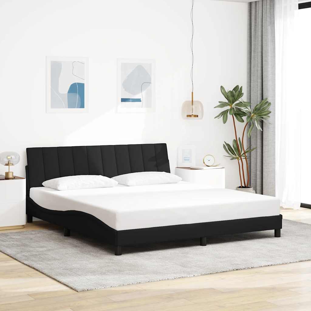 vidaXL Bettgestell ohne Matratze "Hanko" Schwarz 180x200 cm Stoff
