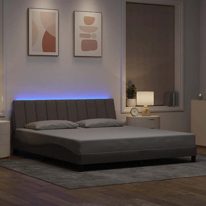 vidaXL Bettgestell ohne Matratze "Hanko" Taupe 180x200 cm Stoff