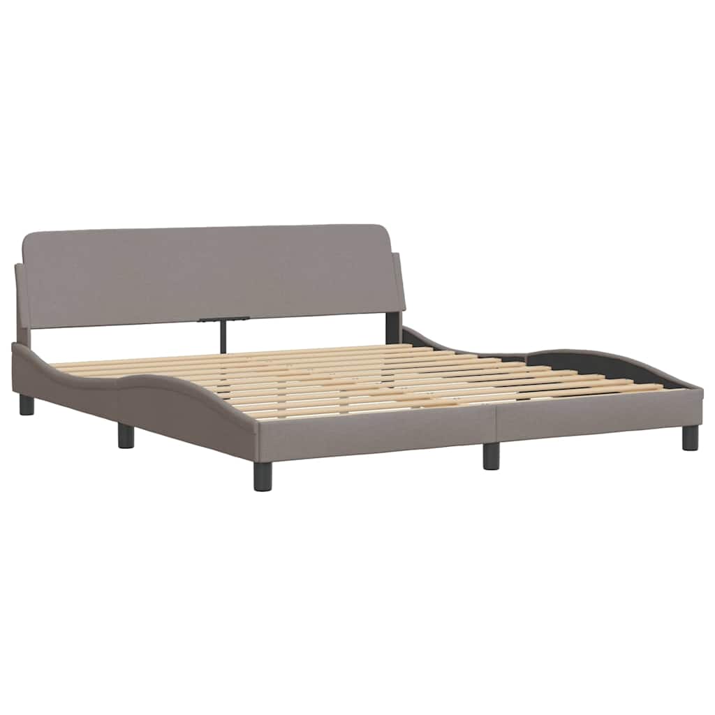 vidaXL Bettgestell ohne Matratze "Hanko" Taupe 180x200 cm Stoff