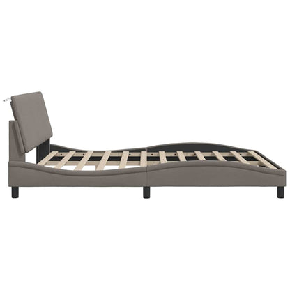 vidaXL Bettgestell ohne Matratze "Hanko" Taupe 180x200 cm Stoff
