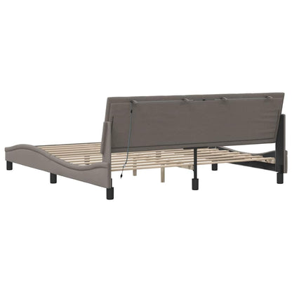 vidaXL Bettgestell ohne Matratze "Hanko" Taupe 180x200 cm Stoff