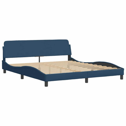 vidaXL Bettgestell ohne Matratze "Hanko" Blau 180x200 cm Stoff