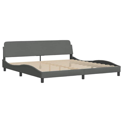 vidaXL Bettgestell ohne Matratze "Hanko" Dunkelgrau 200x200 cm Stoff