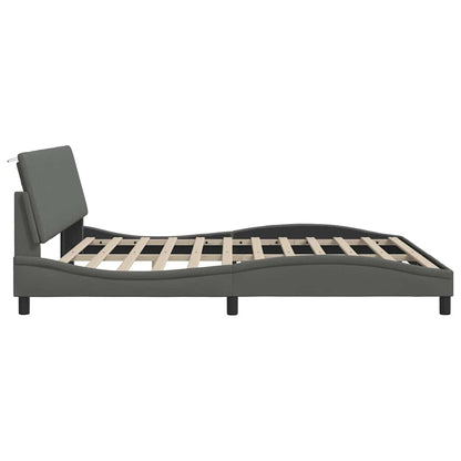 vidaXL Bettgestell ohne Matratze "Hanko" Dunkelgrau 200x200 cm Stoff