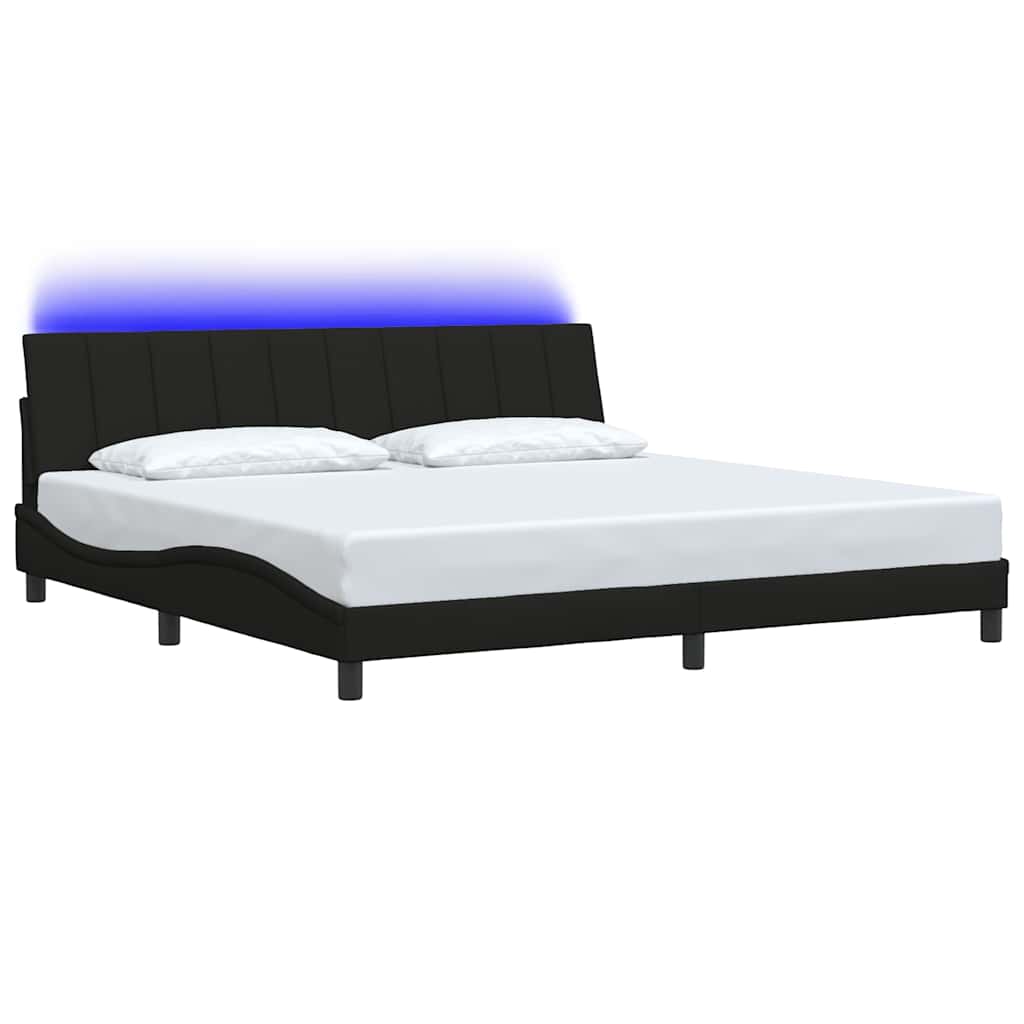 vidaXL Bettgestell ohne Matratze "Hanko" Schwarz 200x200 cm Stoff