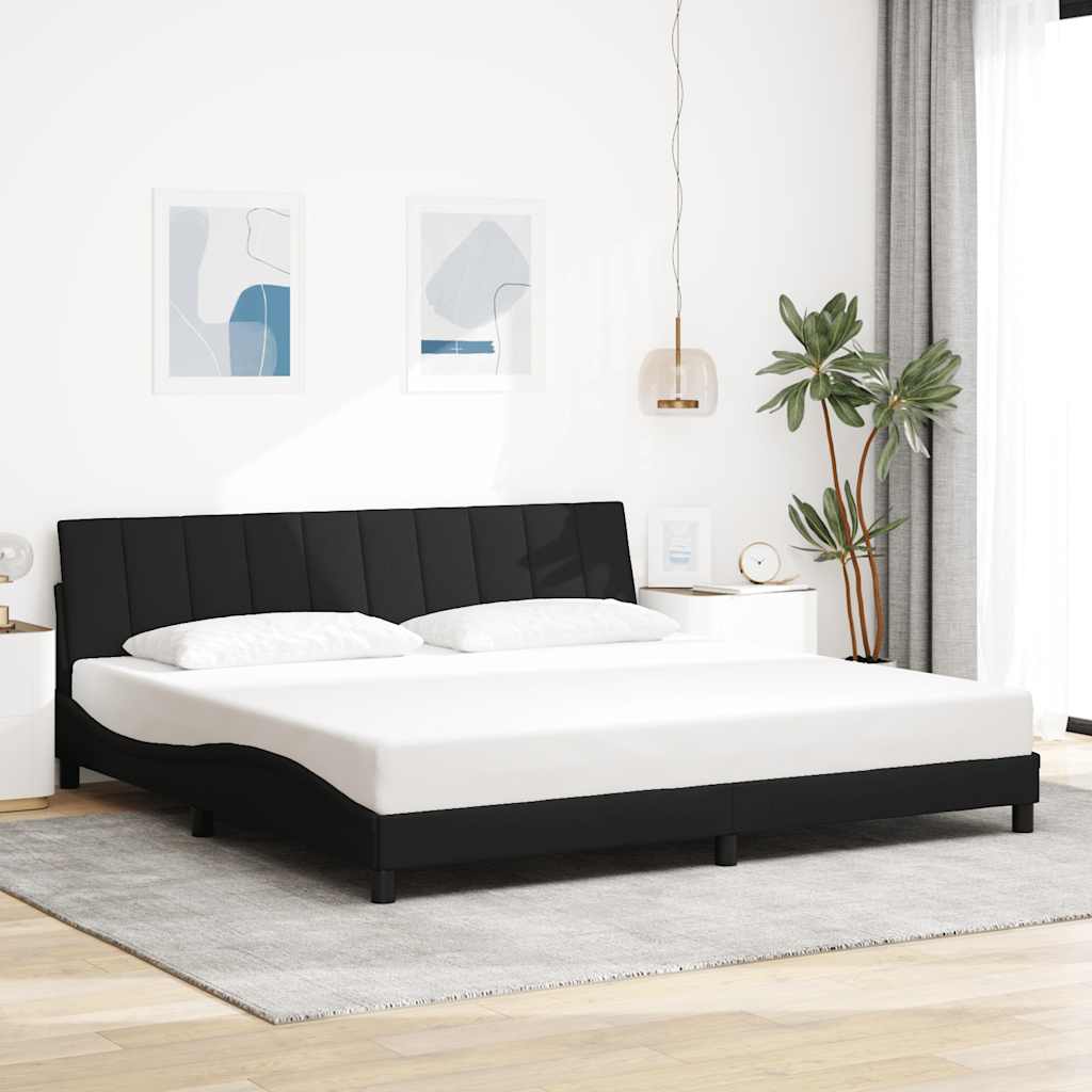 vidaXL Bettgestell ohne Matratze "Hanko" Schwarz 200x200 cm Stoff