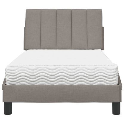 vidaXL Bett mit Matratze "Hanko" Taupe 80x200 cm Stoff
