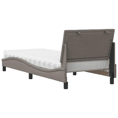 vidaXL Bett mit Matratze "Hanko" Taupe 80x200 cm Stoff