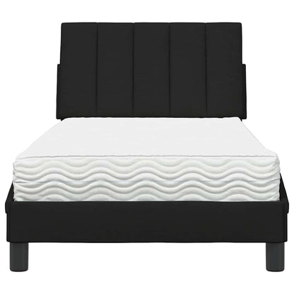 vidaXL Bett mit Matratze "Hanko" Schwarz 90x190 cm Stoff