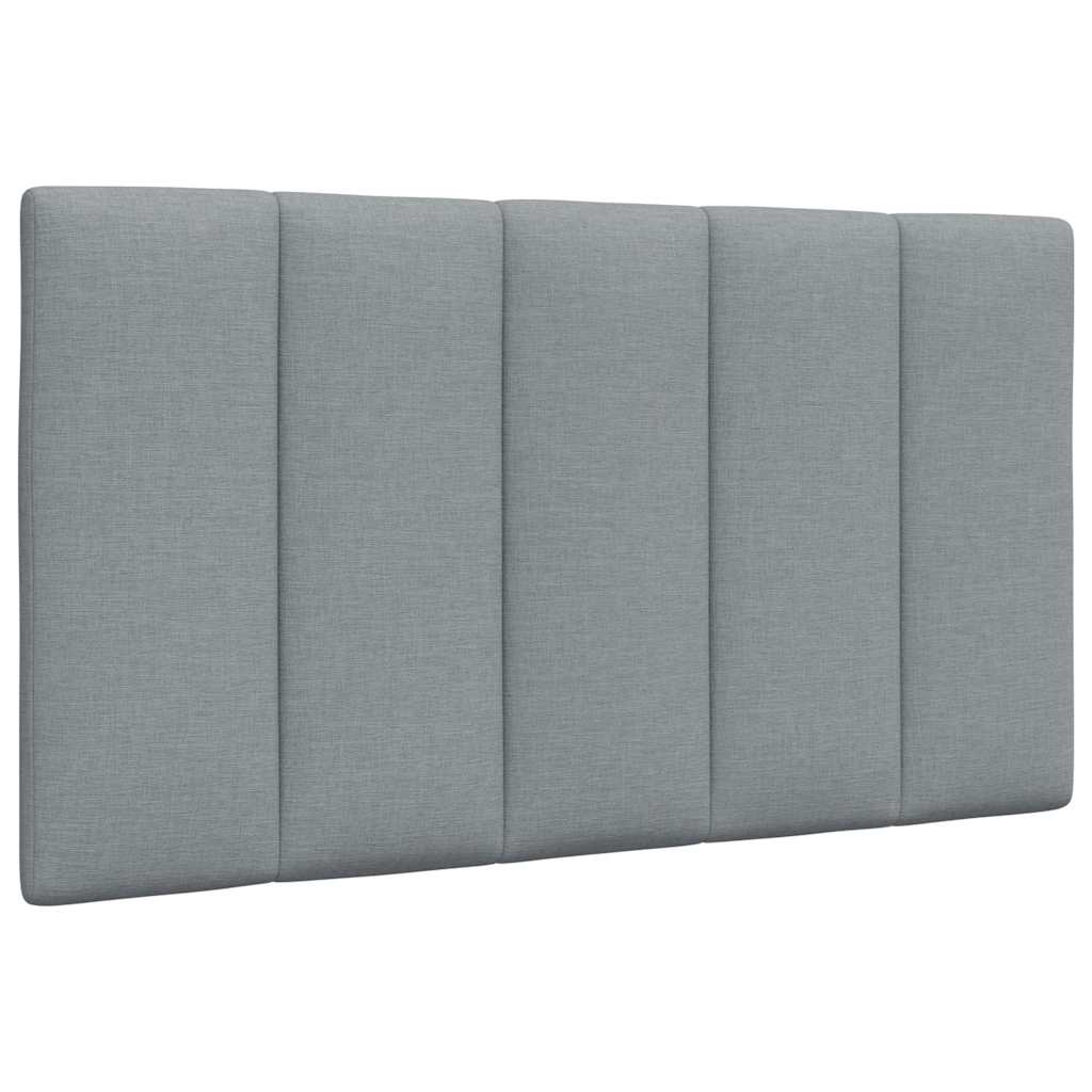 vidaXL Bett mit Matratze "Hanko" Hellgrau 90x200 cm Stoff