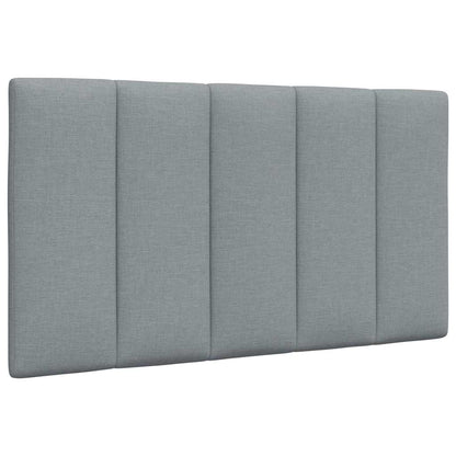 vidaXL Bett mit Matratze "Hanko" Hellgrau 90x200 cm Stoff