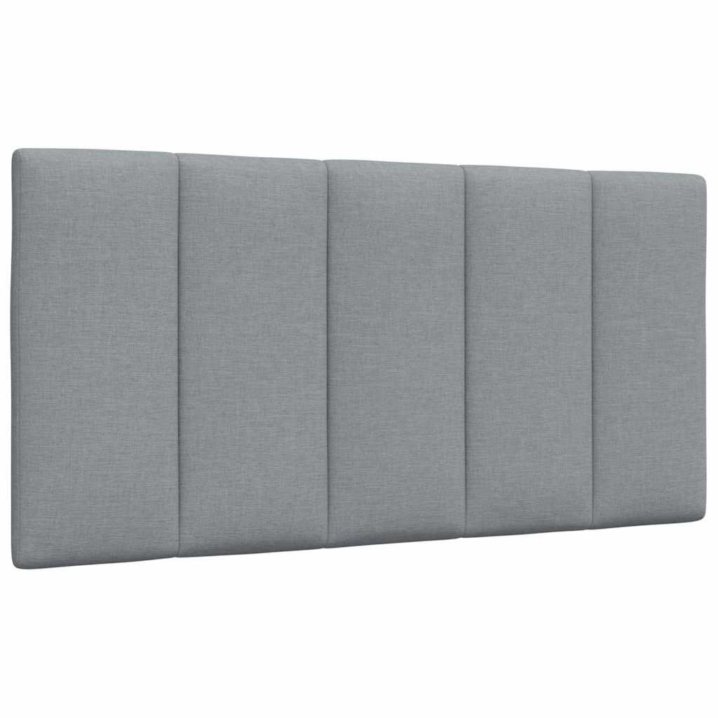 vidaXL Lit avec matelas "Hanko" gris clair 100x200 cm tissu